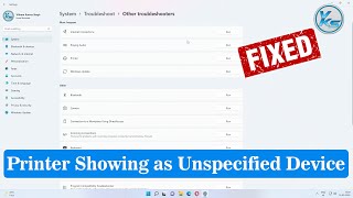 ✅ How To Fix Printer Showing as Unspecified Device On Windows Computer [upl. by Edette]