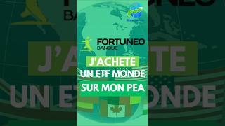 ETF MSCI World sur mon PEA Fortuneo [upl. by Arod318]