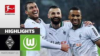 Unbeaten streak extended  Mgladbach  VfL Wolfsburg 40  Highlights  MD11 – Bundesliga 202324 [upl. by Jeth746]