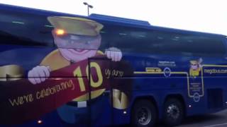 Stagecoach Megabus SF62CLV departing Exeter [upl. by Aleusnoc]