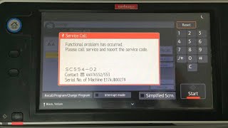 Ricoh Error Code SC541 sc542 sc 543 sc544 sc545 sc546  ricoh sc541 error code reset [upl. by Enoed839]