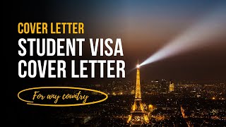 How to write a visa cover letter Student long stay [upl. by Ahsekad]