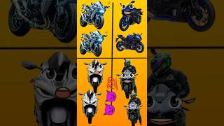 Ninja zx10r Vs Yamaha R1 Vs Hayabusa VS Ninja H2r 💯😈shorts youtubeshorts facts amazingfacts vs [upl. by Alikam100]