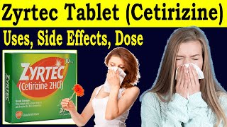 Zyrtec Allergy Medicine  Cetirizine 10 mg tablet uses Zyrtec tablet uses in pregnancy Side effect [upl. by Dilly]