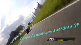 onboard with Manx man Conor Cummins 🏍💨💥 amazing Ulster GP sports roadracing [upl. by Giffie]