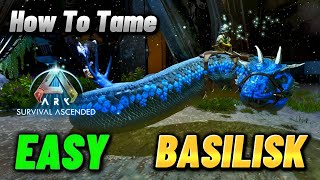 How To Tame A Basilisk EASILY In Ark Survival Ascended Aberration [upl. by Ytsirc328]