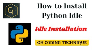 How to Install Python  How to Install PythonIDLE  Windows 10  Python Idle ghcodingtechnique [upl. by Desdamona]