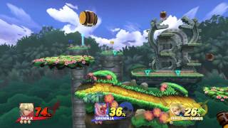 Super Smash Bros for Wii U  3 Player Smash Jungle Hijinx [upl. by Farhi706]