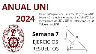 SEMANA 7 GEOMETRIA PARTE 2 ANUAL UNI ACADEMIA CESAR VALLEJO 2024 [upl. by Gnahk]