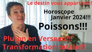 Horoscope Janvier 2024 pour les Poissons [upl. by Okiruy]