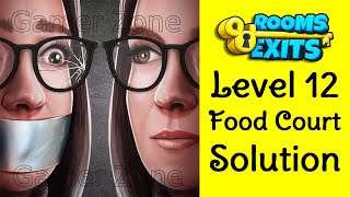 Rooms and Exits Can You Escape Room Level 12 Food Court Solution Walkthrough [upl. by Yun]