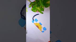 Bookmark painting  Easy bookmark painting ideas 🎀bookmark easy painting shorts sunflower [upl. by Blessington]