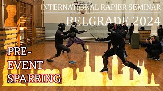 Preevent Sparring  International Rapier Seminar 2024 [upl. by Arrimat]