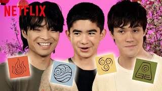 Avatar The Last Airbender Cast Take Four Nations Sorting Quiz  Netflix [upl. by Aynod583]