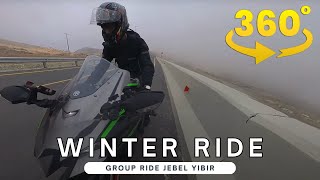 Winter Group Ride In Crazy FOG 4K 360° VR Video [upl. by Inaliel]