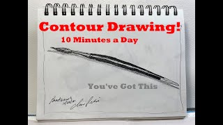 See Chris Petri Contour Draw and He Implores You to Practice for 10 Minutes a Day  WATERCOLOR IN 5 [upl. by Freberg]