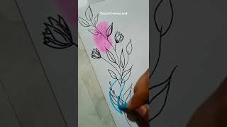 Aesthetic first page idea for notebook bhumi frontpage drawing [upl. by Hufnagel282]