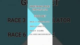 Hyderabad race tips short tips good tips 241124 [upl. by Uzial]