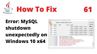 FIXED XAMPP Error MySQL shutdown unexpectedly  This may be due to a blocked port Issue 3306 [upl. by Umeh]