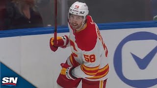 Justin Kirkland Buries Rebound To Give Flames Lead Over Canucks [upl. by Fagin]