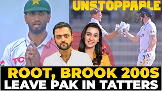 Joe Root Harry Brook 200s leave Pakistan in Tatters  Pakistan vs England 1st Test LUNCH Day 4 [upl. by Ixela]