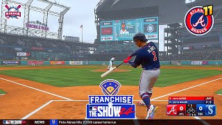 MLB The Show 24 Atlanta Braves vs Seattle Mariners  Ozzie 3 HR  Franchise Mode 11  Gameplay HD [upl. by Swetiana]