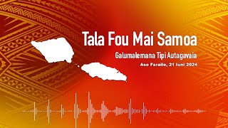 Radio Samoa  News from Samoa 21 JUN 2024 [upl. by Doty]