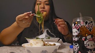 Vermicelli Noodle Salad Mukbang [upl. by Hemminger]