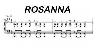 Toto  Rosanna Sheet Music [upl. by Nnylarat150]