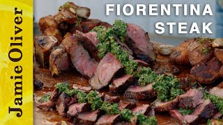 Fiorentina Steak  Friday Night Feast  Jamie Oliver [upl. by Ennovaj]