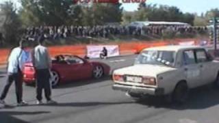 DCS Lada Turbo vs Ferrari F355  Dragrace 18 mile FacebookcomDCSTuning [upl. by Kravits]