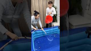 Sibling Prank Gone Wrong The Hidden Pool Trap shortsvideo [upl. by Vanden855]