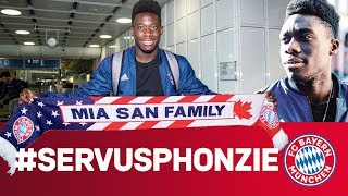 Alphonso Davies First Day at FC Bayern [upl. by Aneertak]