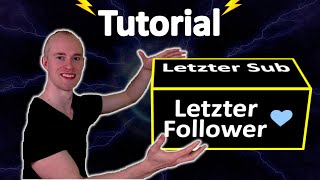 Stream Events Follower Subs Raids etc in OBSStudio anzeigen  Blitztutorial [upl. by Mora342]