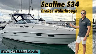 £89950 Sealine S34 Boat Tour  One Marine Torquay boat sales [upl. by Seabrooke]