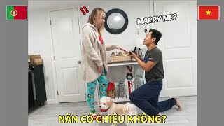 PROPOSING to my Gf Cầu hôn bạn gái của tôi AMWF Merry Christmas [upl. by Ylahtan]