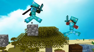 Minecraft But We Can Place Blocks in Midair Sky Fights [upl. by Einaffyt]