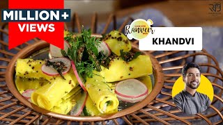 Khandvi Recipe  झटपट खांडवी  20 मिनट में फरसान । How to make Khandvi  Chef Ranveer Brar [upl. by Nawyt924]