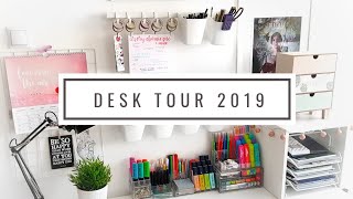 ORGANIZACJA MOJEGO BIURKA ♥ DESK TOUR  UPDATE 2019 [upl. by Sophey]