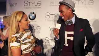 Basketball Wives LA BRITTISH WILLIAMS Interview at Style Fashion Week on her Love of Fashion [upl. by Ainatit]