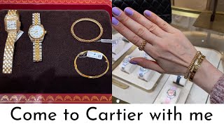 CARTIER SHOPPING VLOG Cartier Panthere watch  Cartier clash bracelet  Cartier Love bracelet [upl. by Gaultiero969]