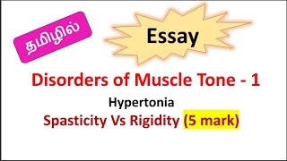 Disorders of Muscle Tone 1  Hypertonia  Spasticity Vs Rigidity [upl. by Razid535]