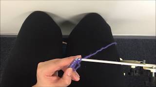 One Handed Knitting Aid  Demonstration TADACT [upl. by Ayalahs194]