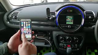 MFTV 車でiPhoneミラーリング！？ MINIクラブマンD（F54）を使って簡単ミラーリング！！もちろんAndroidのミラーリングも可能に！！ [upl. by Dawna]