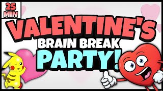 Valentines Brain Break Party  Chase amp Freeze Dance  Just Dance  GoNoodle Inspired [upl. by Mozart]