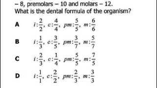 writing the dental formula of the organism [upl. by Cochard]