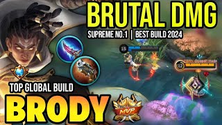 BRODY BEST BUILD 2024  TOP GLOBAL BRODY GAMEPLAY  MOBILE LEGENDS✓ [upl. by Ekyt129]