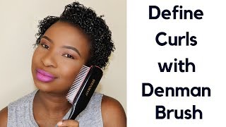 DEFINING CURLS WITH DENMAN BRUSH ON SHORT HAIR  Tondie Phophi [upl. by Warton452]