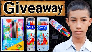 Apsara Activity Kit Vs Doms Plastic Crayons 28 Shades Giveaway 😍 [upl. by Laural]