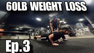 60LB WEIGHT LOSS JOURNEY EP3 weightlossjourney gymworkout [upl. by Leonid]